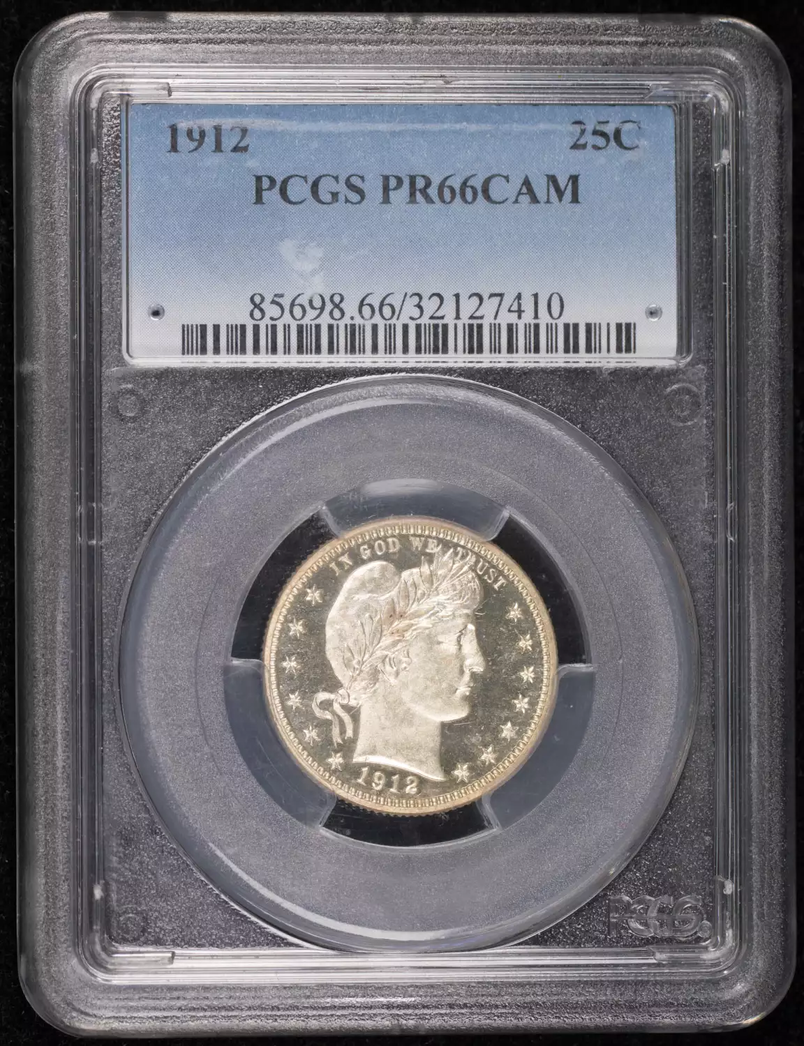 1912 P Quarter Dollars Barber or Liberty Head PCGS PR-66 CAM Proof