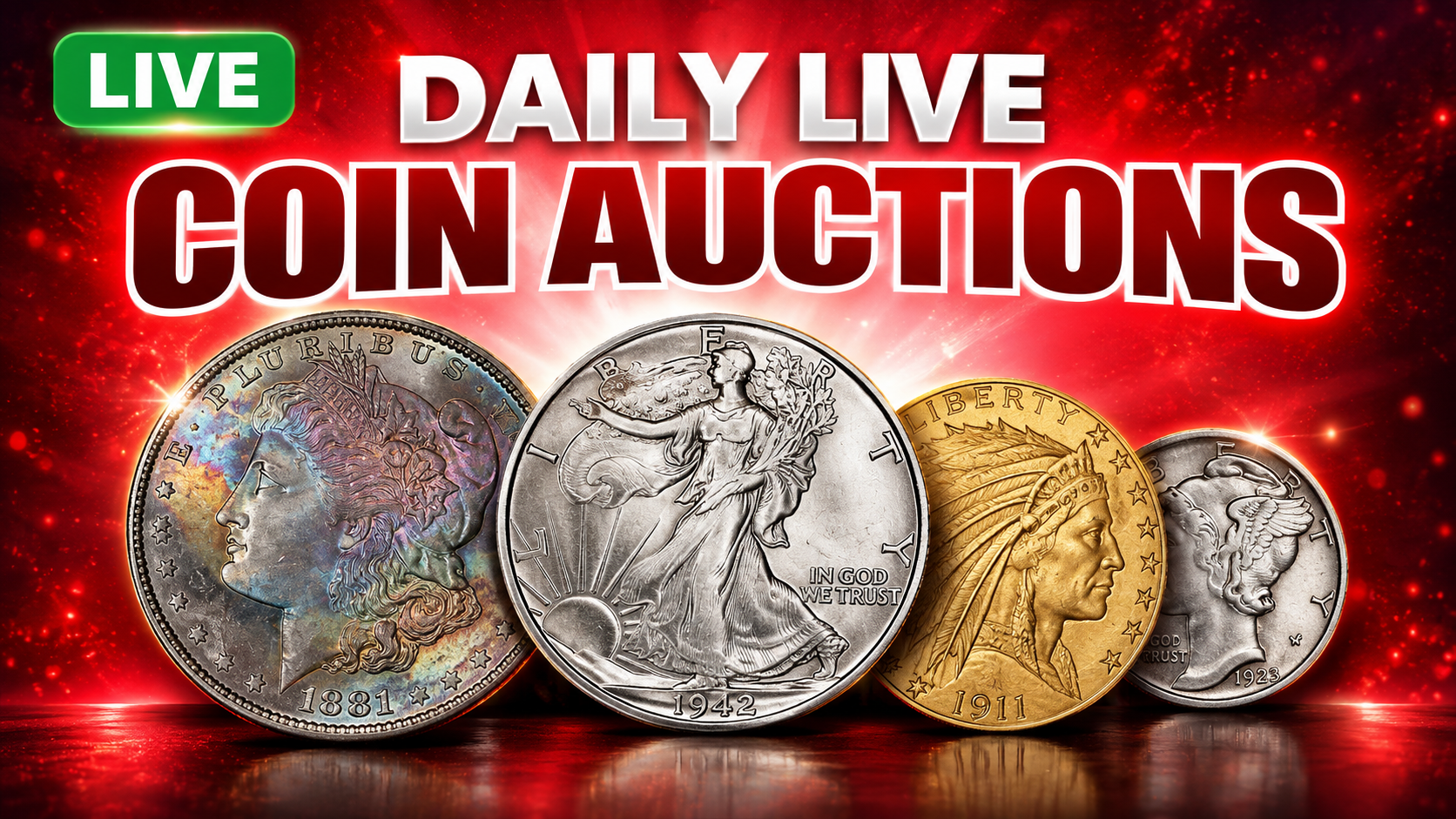 Daily live online coin auctions from Hertel's Coins on eBay