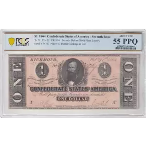 $1   Issues of the Confederate States of America CS-71