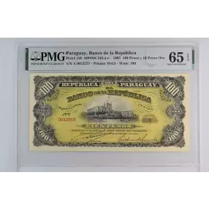 100 Pesos M.N. L.1907, Ley de 26 de diciembre de 1907  Paraguay 159