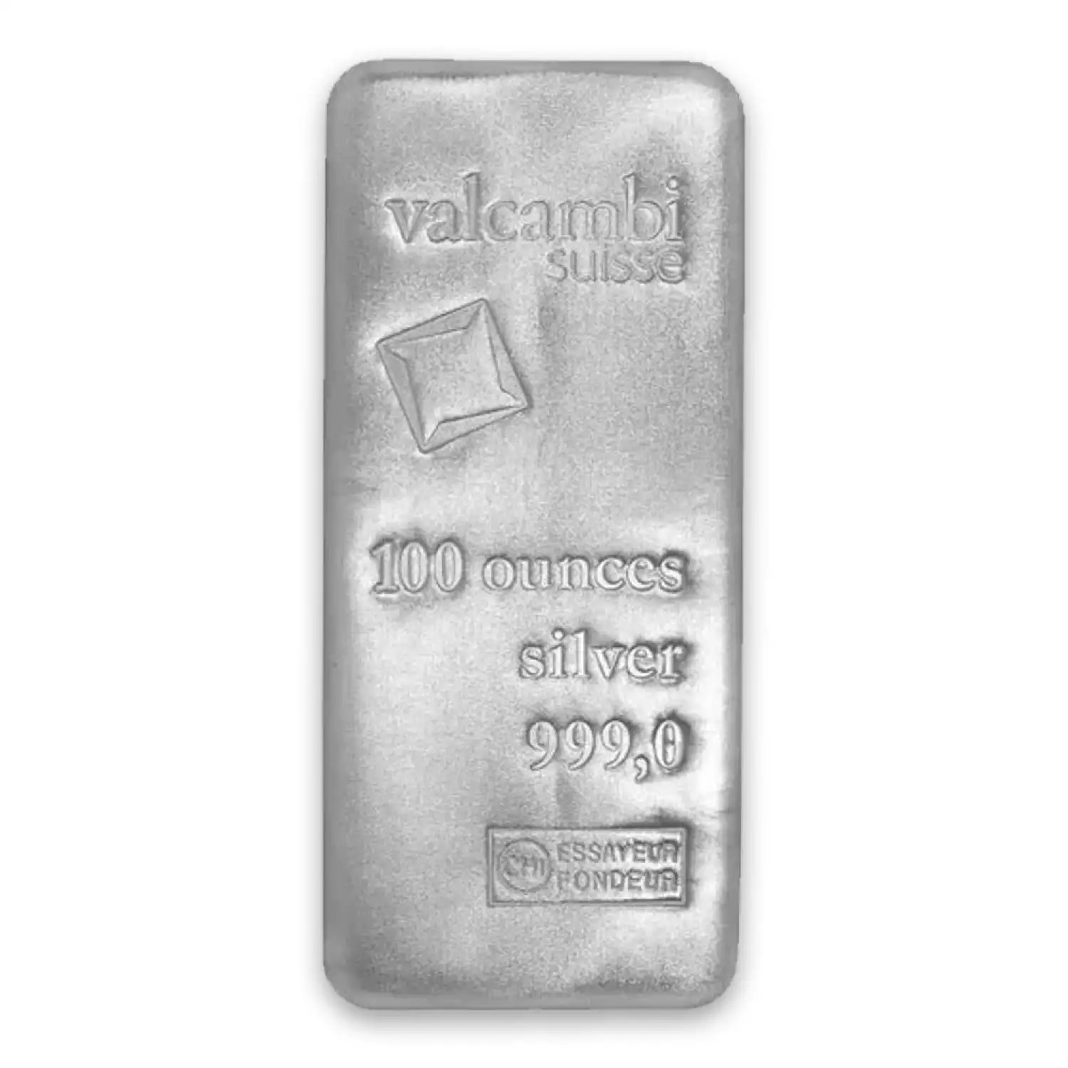 100oz Valcambi Cast Silver Bar