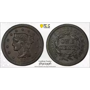 1857 1C Large Date, BN