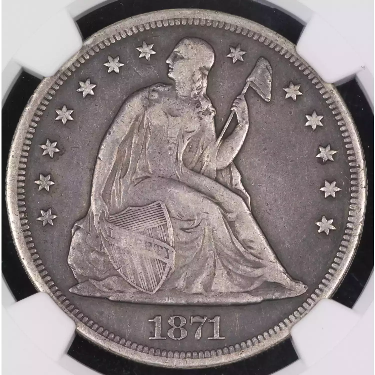 1871 Liberty Seated Silver Dollars NGC VF-25 - Hertel's Coins Inc.