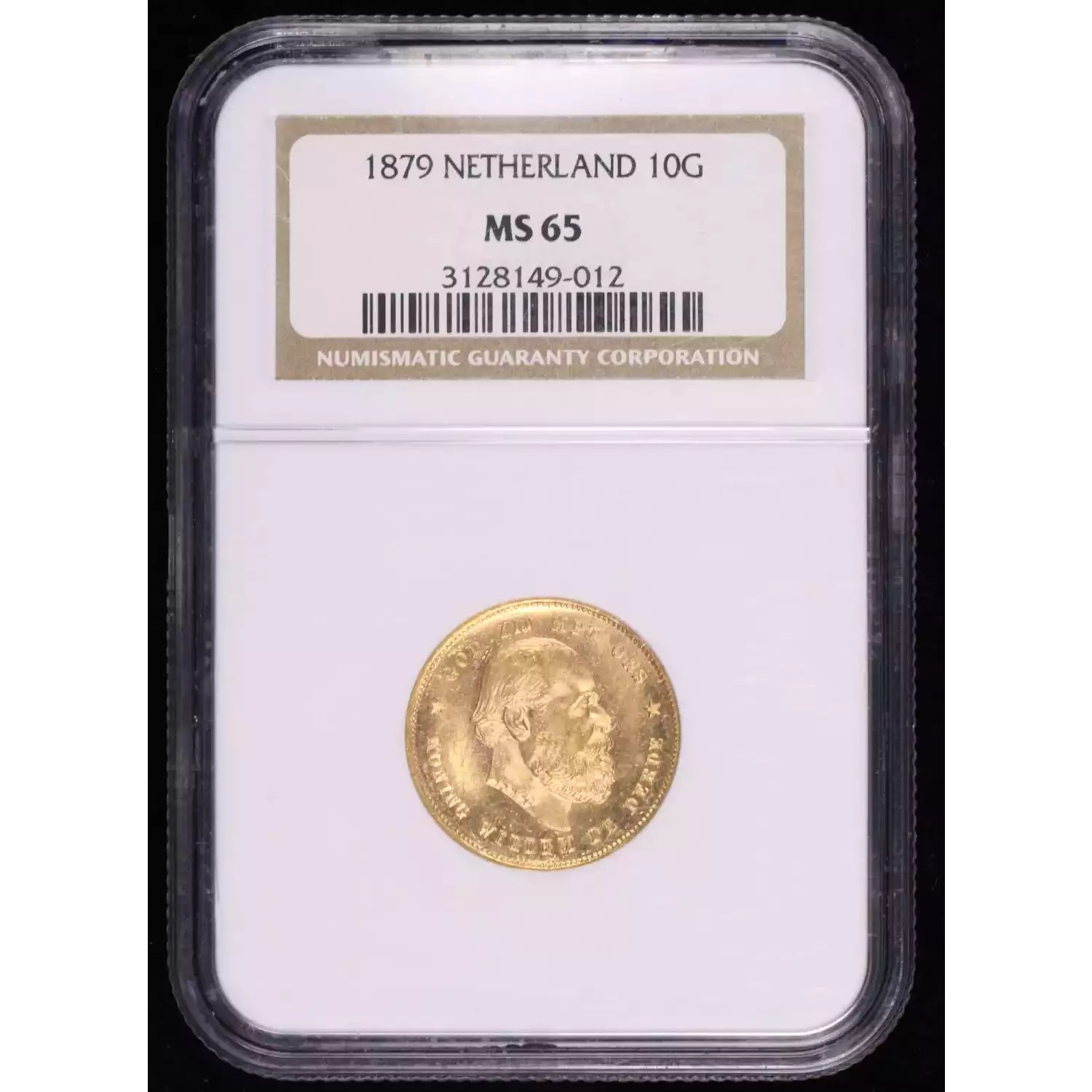 1879-NETHERLANDS GOLD 10 NETHERLANDS Gold 10 GULDEN NGC MS-65 - Hertel ...