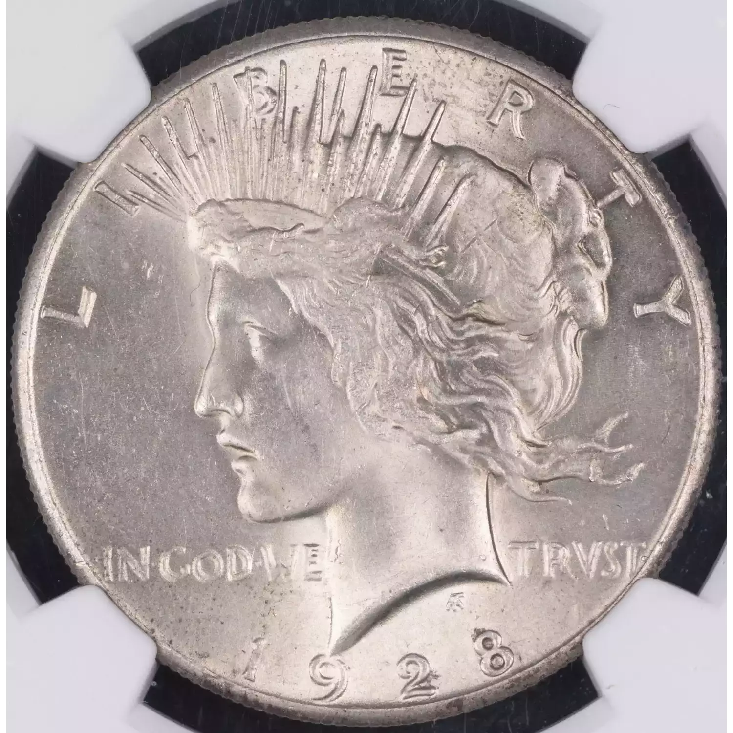 1928 Peace Silver Dollar NGC MS-62 - Hertel's Coins Inc.