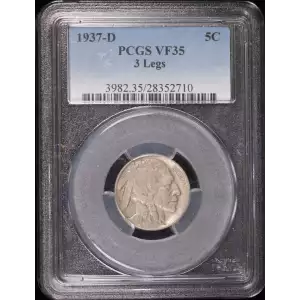 1937-D 5C 3 Legs