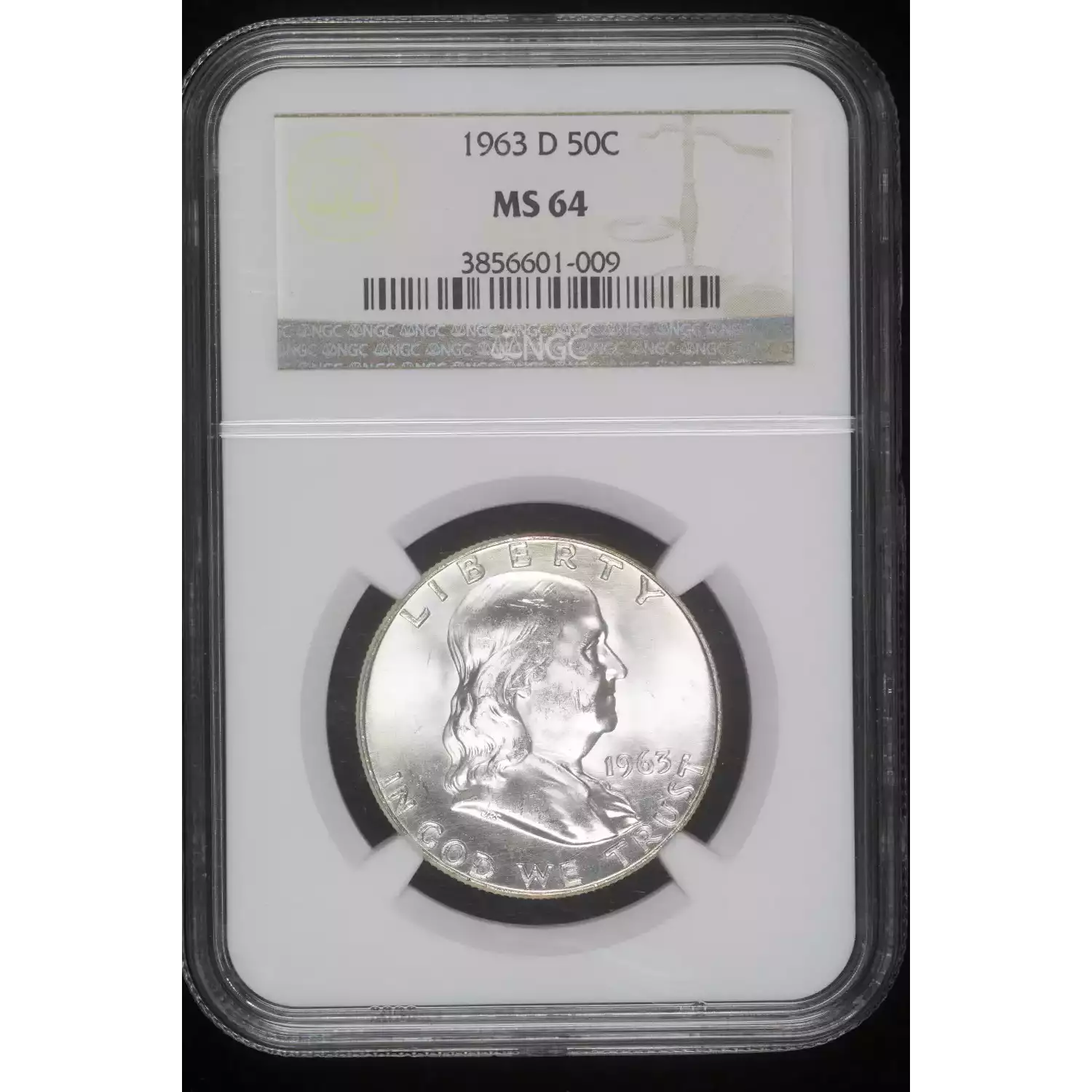 1963-D Half Dollars Franklin NGC MS-64 - Hertel's Coins Inc.