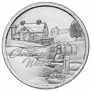 1oz Christmas Wish Barn 1oz Silver  