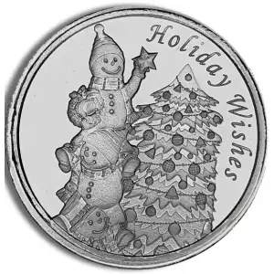 1oz Snowmen Holiday 1oz Silver