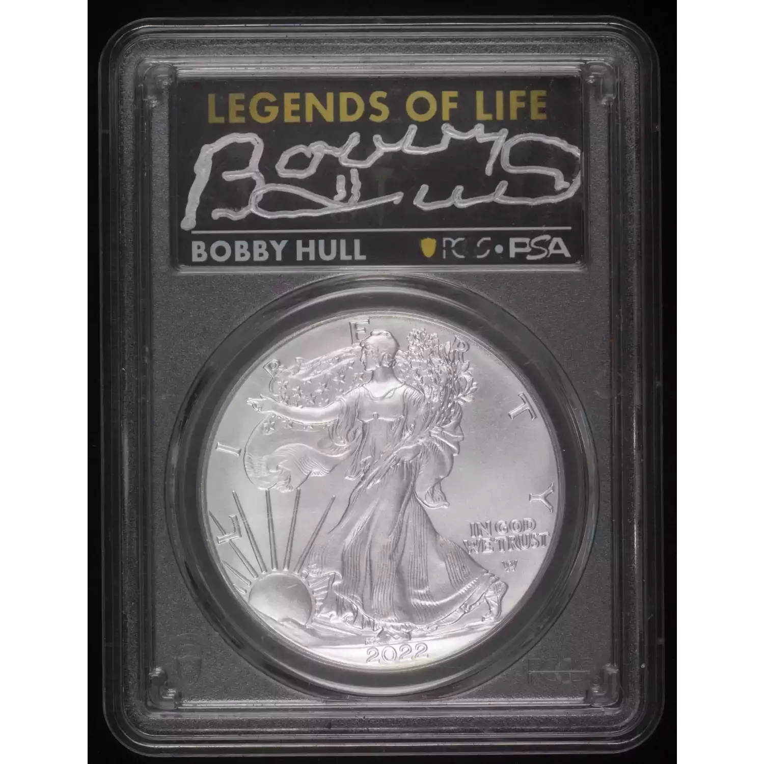 2022 $1 Silver Eagle Legends of Life First Strike Bobby Hull Bobby Hull (2)