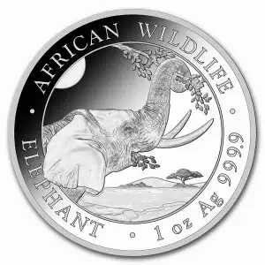 2023 1 oz Somali Silver African Wildlife Elephant