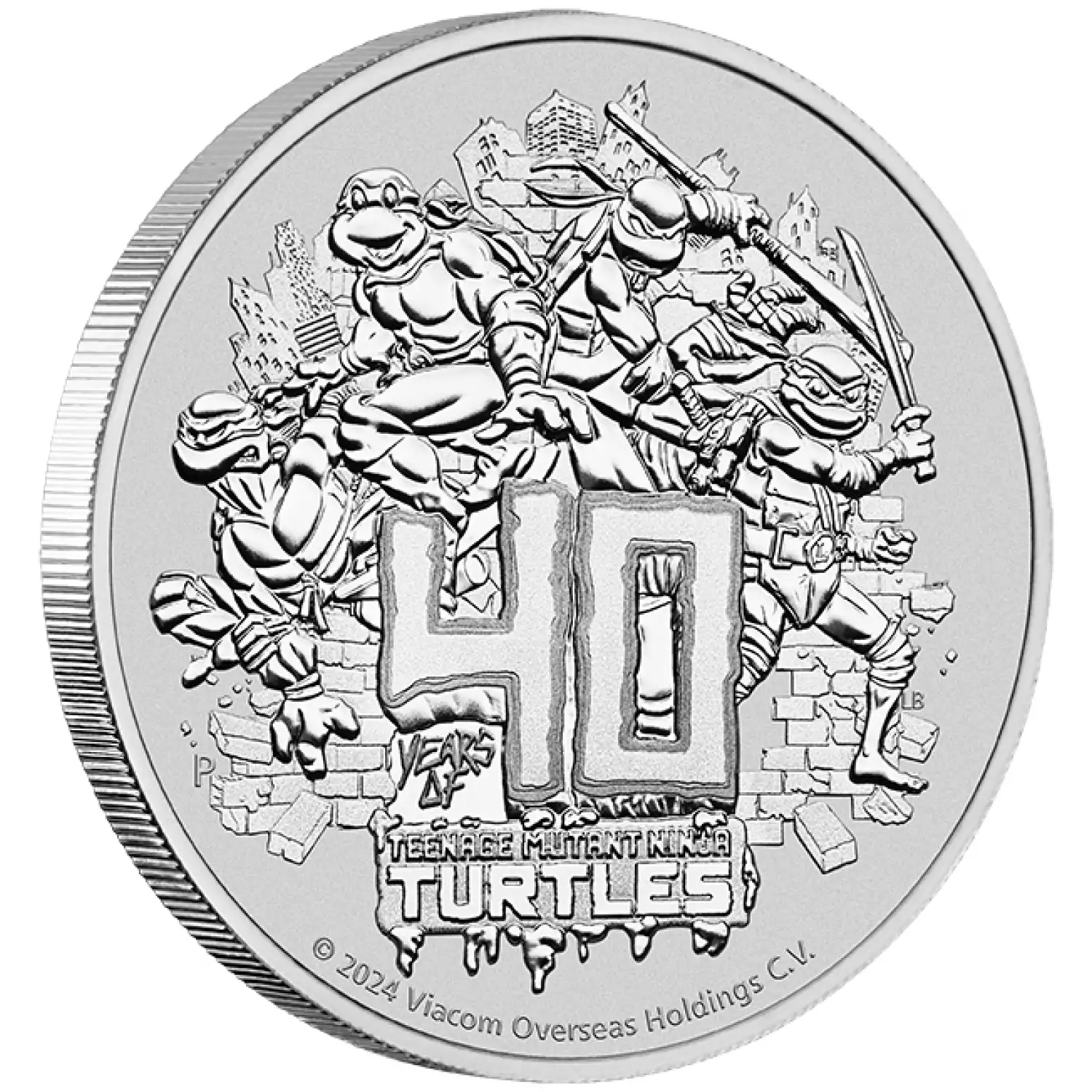 Come Buy The 2024 1 Oz Tuvalu Silver 40th Anniversary Teenage Mutant 