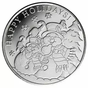 2024 Happy Holidays Snowmen 1oz Silver