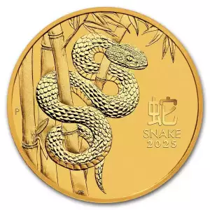 2025 Australia Perth 1/4 oz Gold Lunar Snake