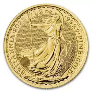 2025 Great Britain 1/2 oz Gold Britannia BU