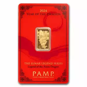 5g PAMP Gold Bar - Lunar Dragon