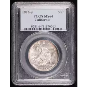 Classic Commemorative Silver--- California Diamond Jubilee 1925 -Silver- 0.5 Dollar