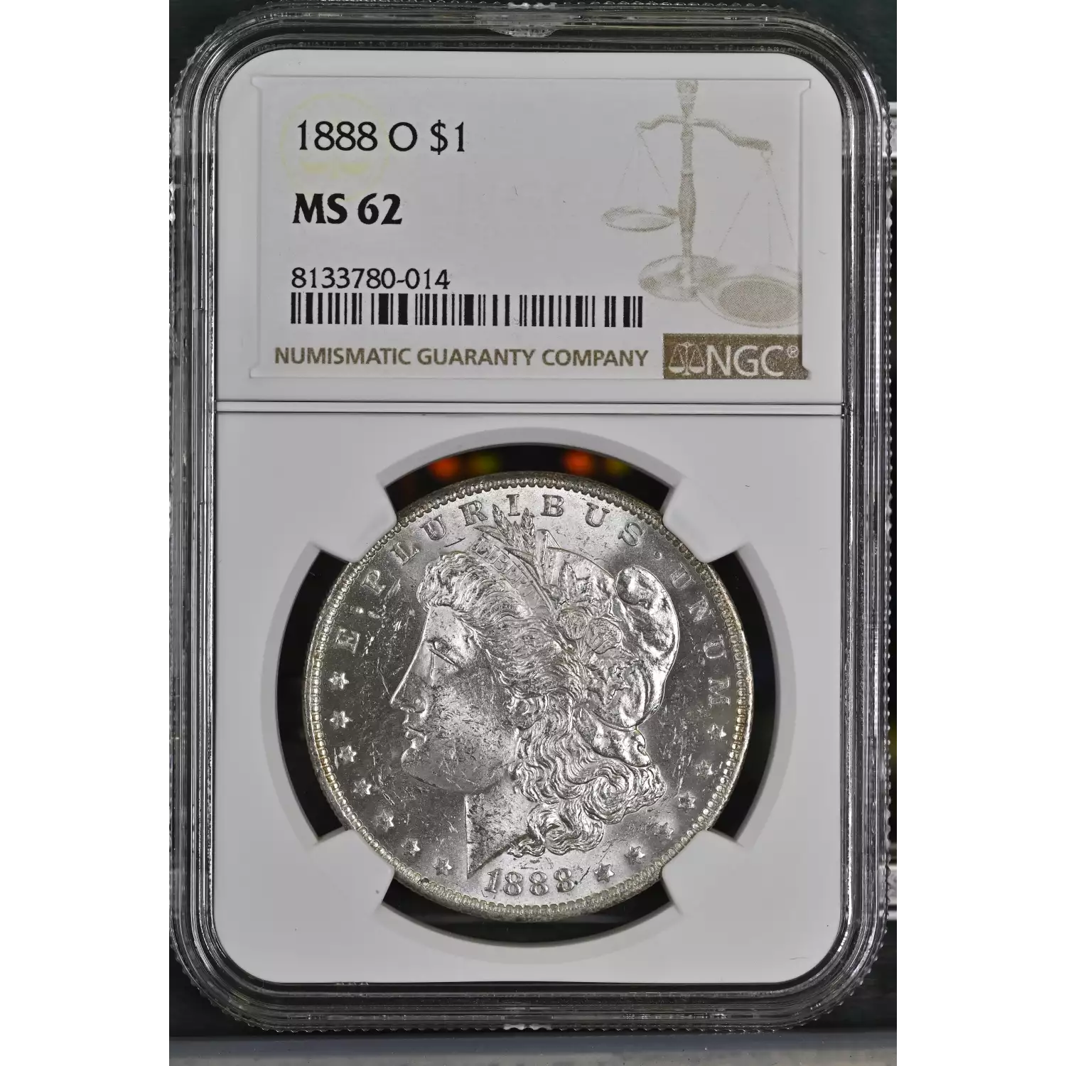 1888-O Morgan Silver Dollar NGC MS-62 - Hertel's Coins Inc.