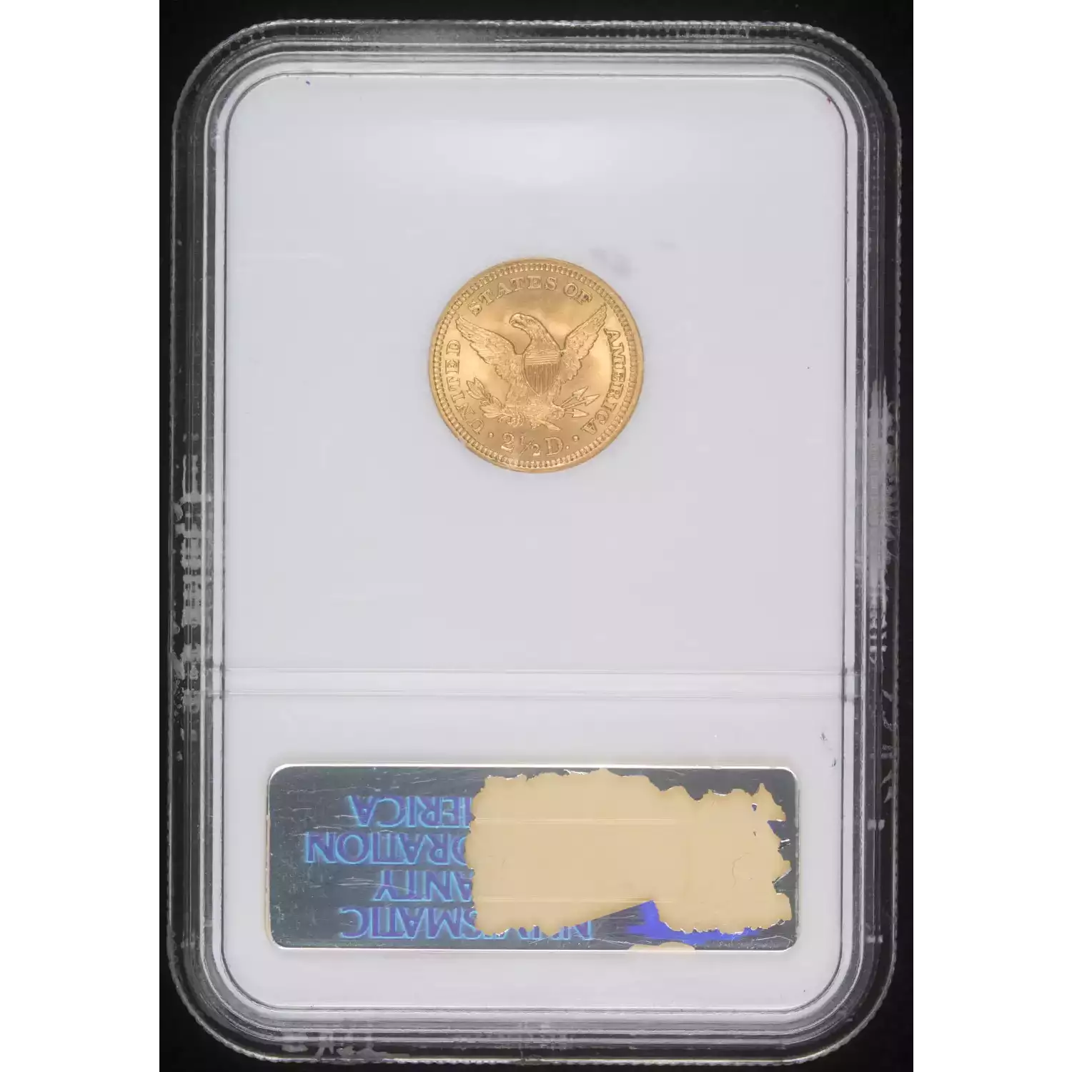 thumbnail image 2 of 1861 $2.50 Gold Liberty Head Quarter Eagle PCGS MS-62 New Reverse CAC 2 of 9