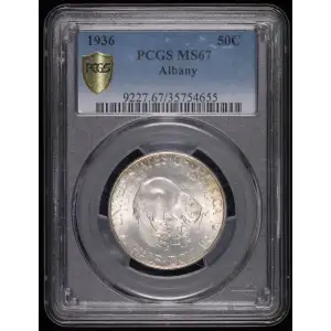 Classic Commemorative Silver--- Albany, New York, Charter 1936 -Silver- 0.5 Dollar