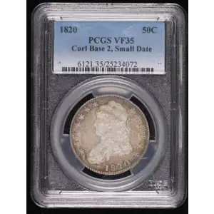 1820 50C Curl Base 2, Sm Date (2)