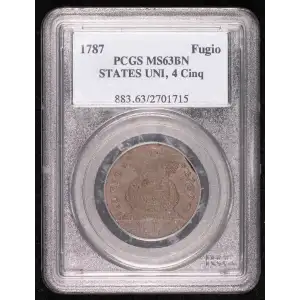 1787 Fugio 1C States United, 4 Cinq, BN (3)
