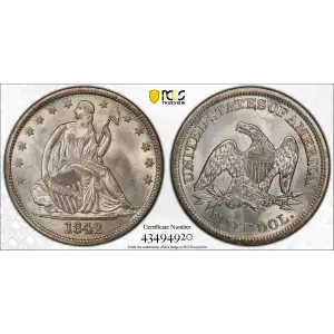 1842 50C Medium Date