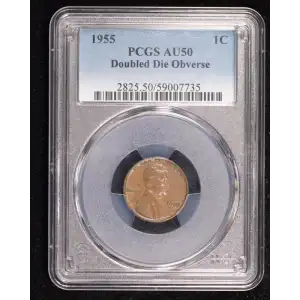 1955 1C Doubled Die Obverse, BN