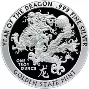 Year of the Dragon GSM 1oz Silver Round